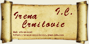 Irena Crnilović vizit kartica